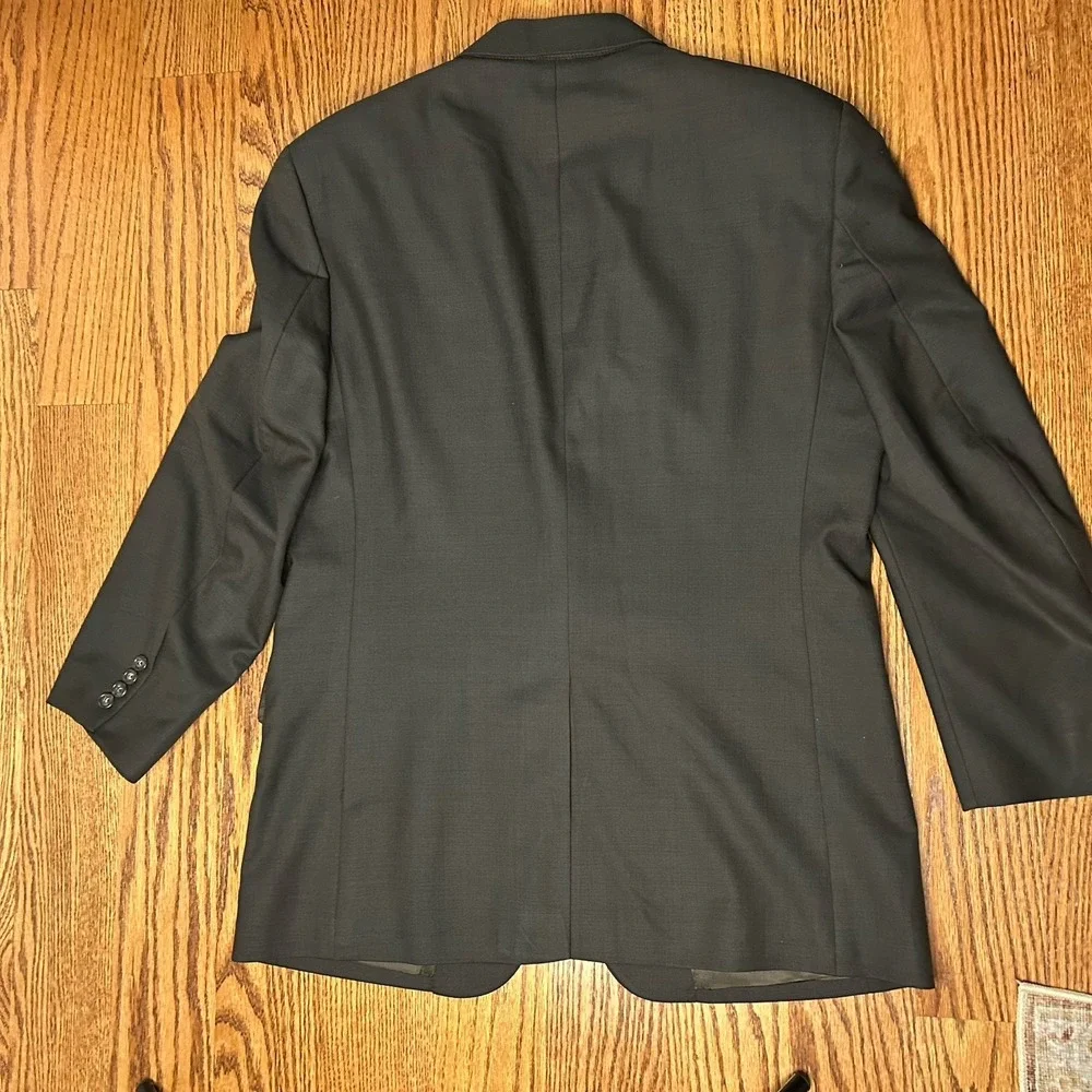 Jos A Bank Mens Blazer Career Suit Single Breasted 42 R Gray Wool Cashmere Blend
